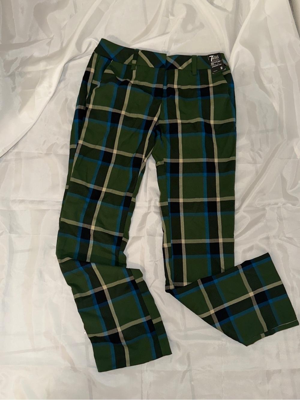 7th Avenue Design Studio Plaid Straight Leg Pants Size 2